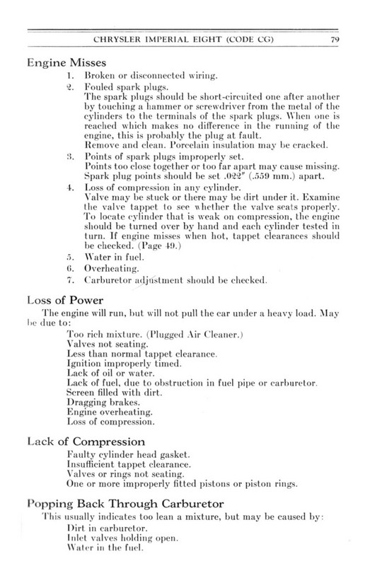 1931 Chrysler Imperial Owners Manual Page 17